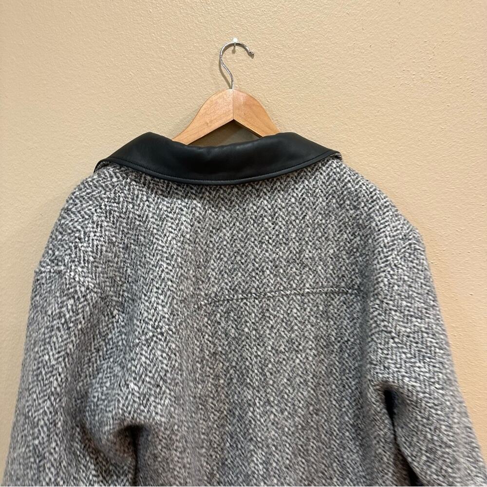 NWT Madewell Gray Herringbone Alpaca Wool Italian Fabric Coat Jacket Medium - Picture 6 of 16